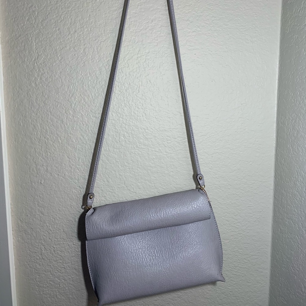 Lavender long strap purse